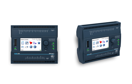 Distech CDIB series programmable controller with Bacnet MS/TP and onboard I/O and LCD screen with jog dial