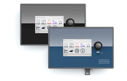 Distech PDIDI-DISBLK-00 panel mount LCD operator interface for ECB / ECL and Eclypse controllers - Black enclosure