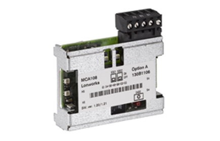 Danfoss 130B1206, VLT® LonWorks MCA 108 option card, additional protective coated PCB. Suits FC-102 series VSD.